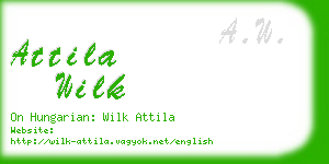 attila wilk business card